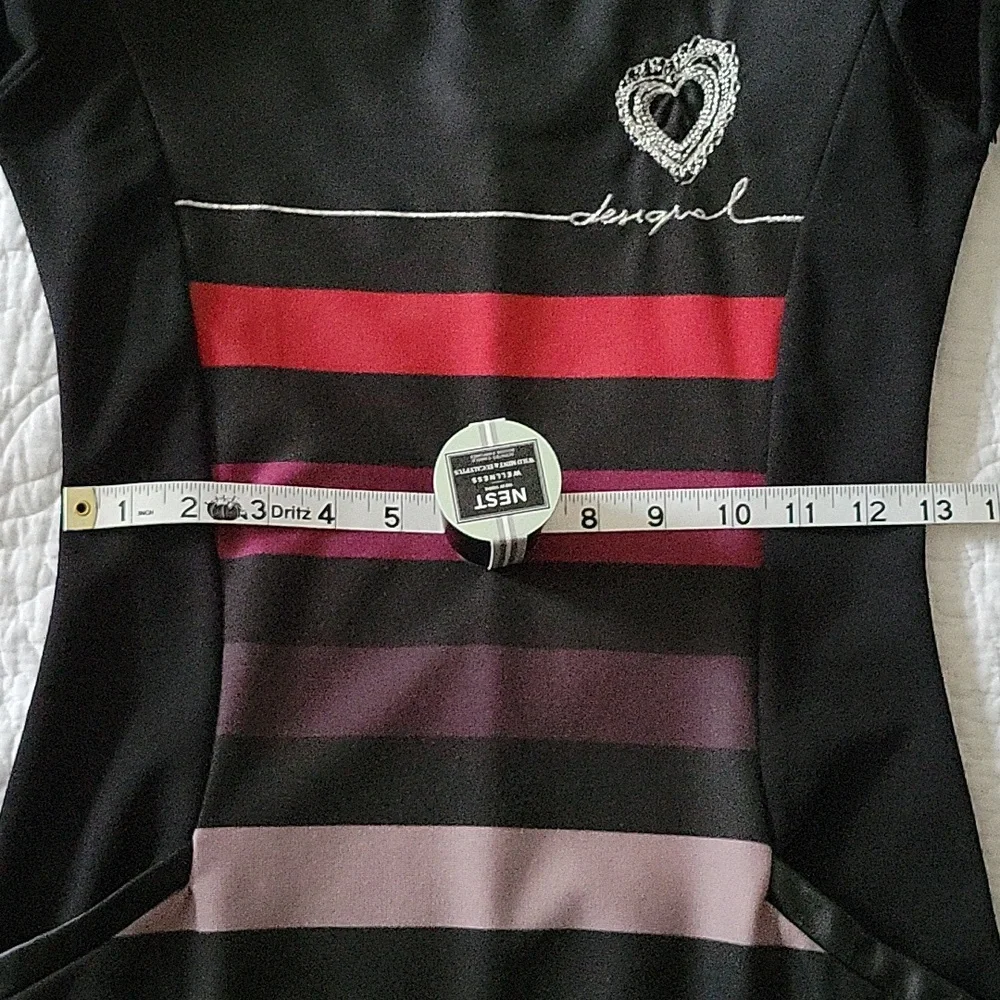 Desigual Women's Black Striped Dress- Size XS - Picture 10 of 11